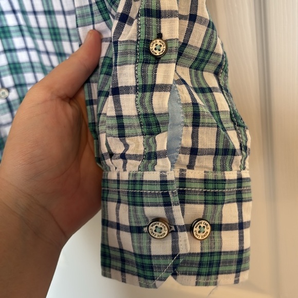 Monte Carlo Casuals men’s white plaid long sleeve button down shirt size large - Picture 6 of 9